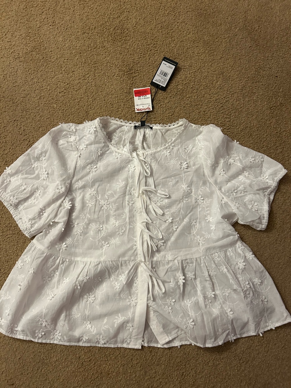 floral appliqué shirt - Picture 1 of 4